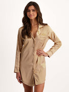 Pyjama Dress Gold Brown